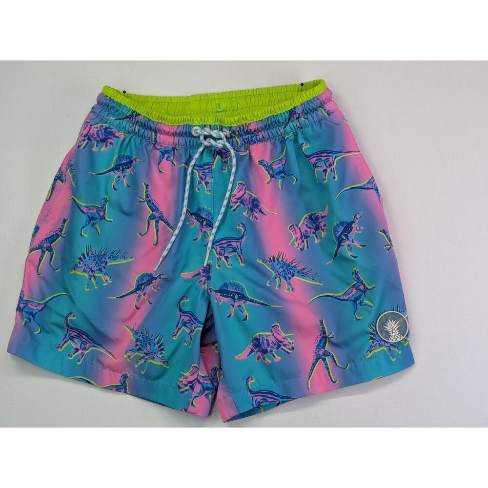 Chubbies Men's Small Swim Shorts 5.5" Inseam Drawstring Elastic Waist Dinosaur